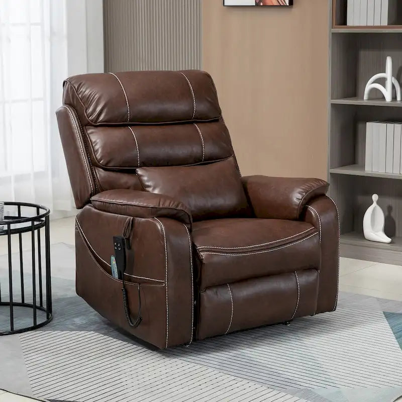 Fauteuil inclinable surdimensionné haut de gamme avec chargement sans fil, massage et chauffage