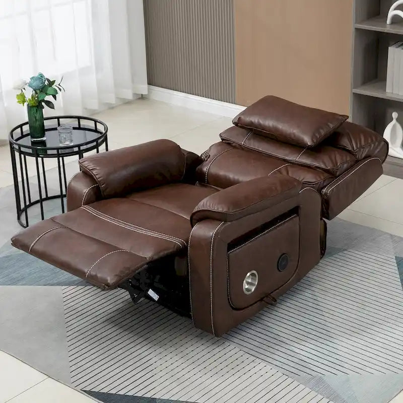 Fauteuil inclinable surdimensionné haut de gamme avec chargement sans fil, massage et chauffage