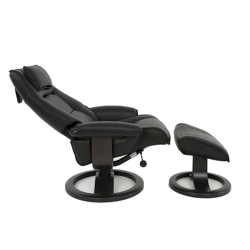 Fauteuil inclinable et ottoman en cuir Fjords Admiral R