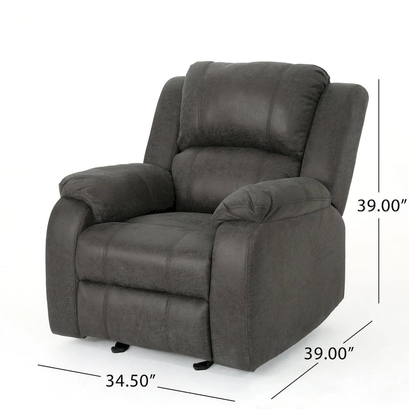 Fauteuil inclinable Mozelle Classic en tissu et à glissière de Christopher Knight Home