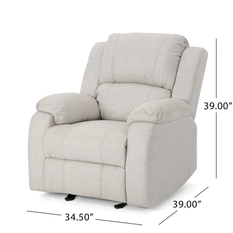 Fauteuil inclinable Mozelle Classic en tissu et à glissière de Christopher Knight Home