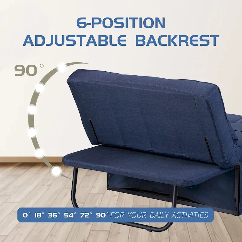 Canapé convertible Lit d'appoint Fauteuil-lit Canapé pliant Pouf Fauteuils inclinables pour le salon