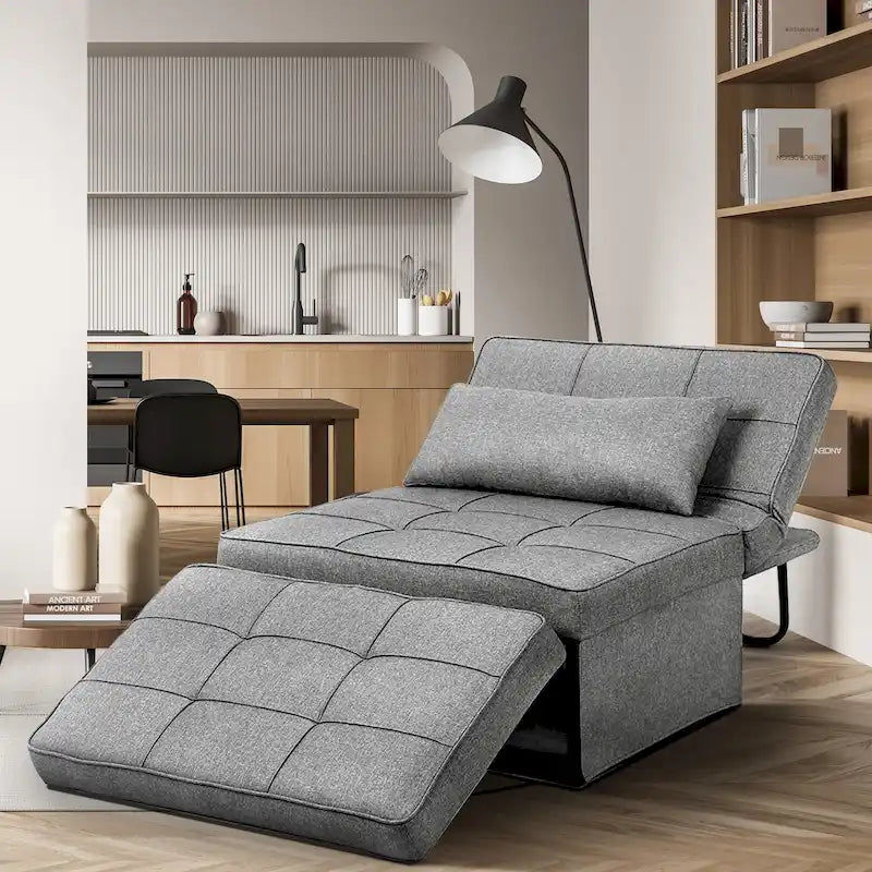 Canapé convertible Lit d'appoint Fauteuil-lit Canapé pliant Pouf Fauteuils inclinables pour le salon