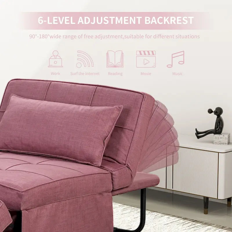 Canapé convertible Lit d'appoint Fauteuil-lit Canapé pliant Pouf Fauteuils inclinables pour le salon