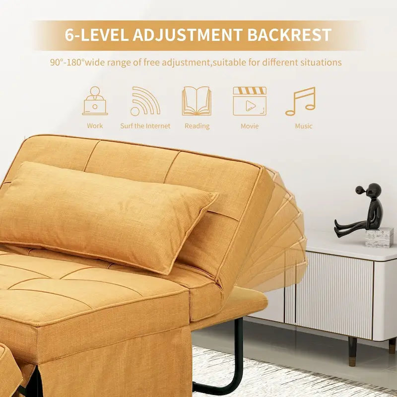 Canapé convertible Lit d'appoint Fauteuil-lit Canapé pliant Pouf Fauteuils inclinables pour le salon