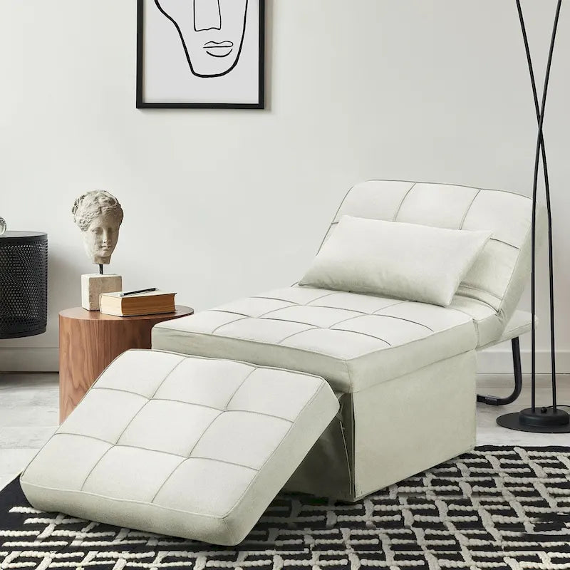 Canapé convertible Lit d'appoint Fauteuil-lit Canapé pliant Pouf Fauteuils inclinables pour le salon