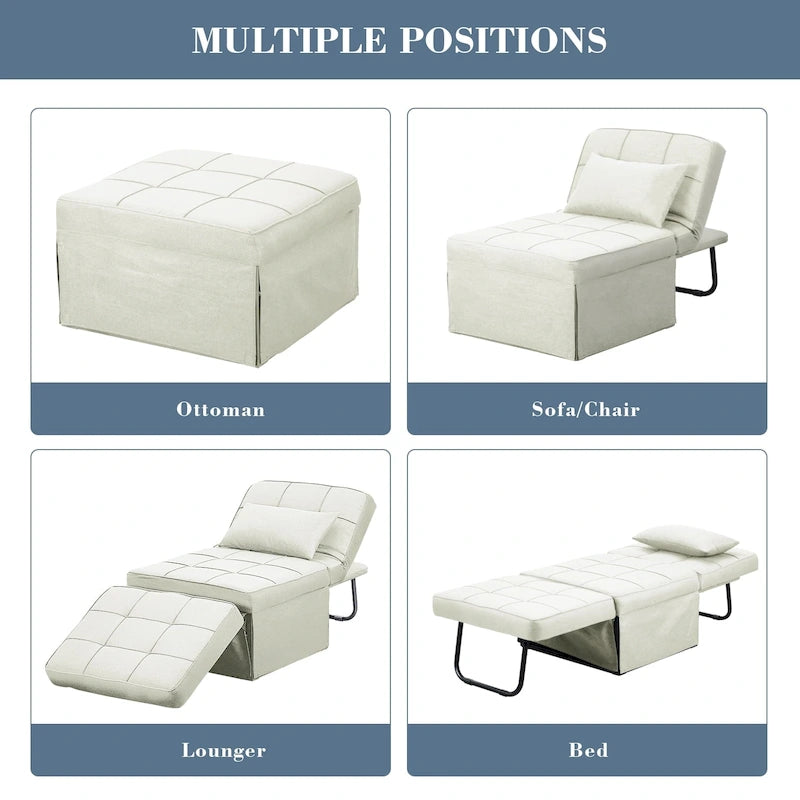 Canapé convertible Lit d'appoint Fauteuil-lit Canapé pliant Pouf Fauteuils inclinables pour le salon