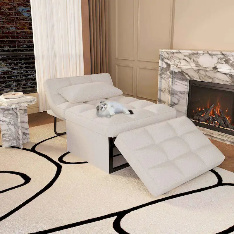 Canapé convertible Lit d'appoint Fauteuil-lit Canapé pliant Pouf Fauteuils inclinables pour le salon