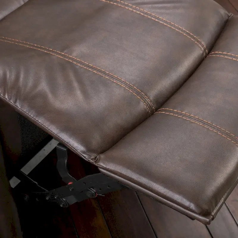 Fauteuil inclinable planeur en cuir reconstitué Charlie par Christopher Knight Home