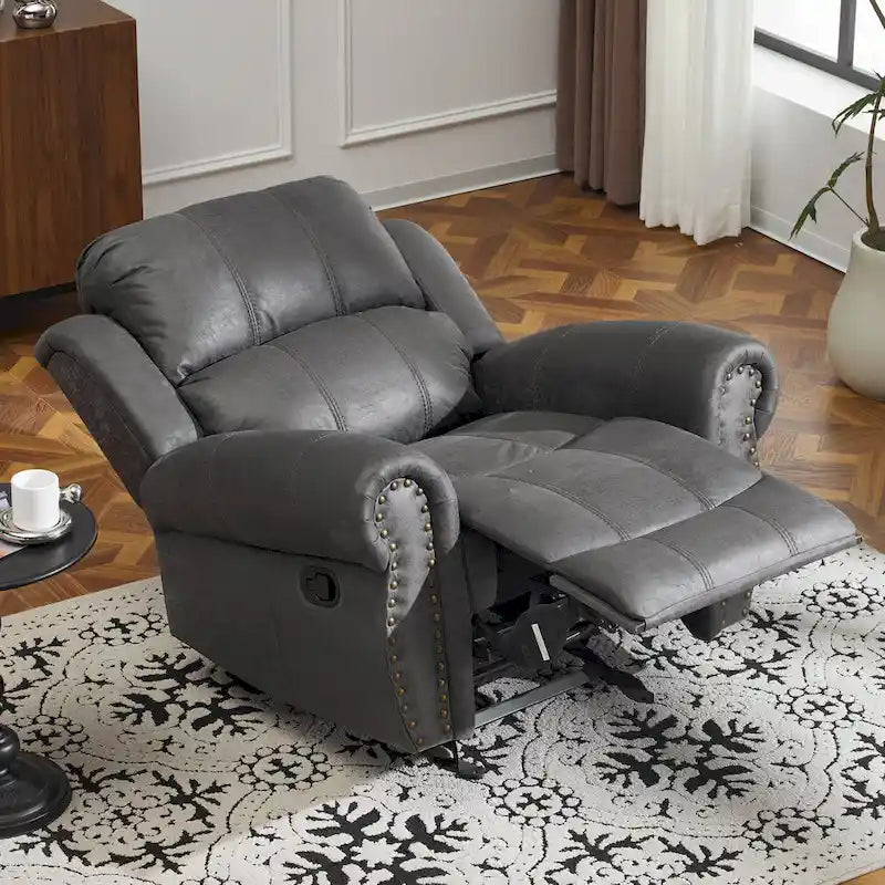 Fauteuil inclinable planeur en cuir reconstitué Charlie par Christopher Knight Home