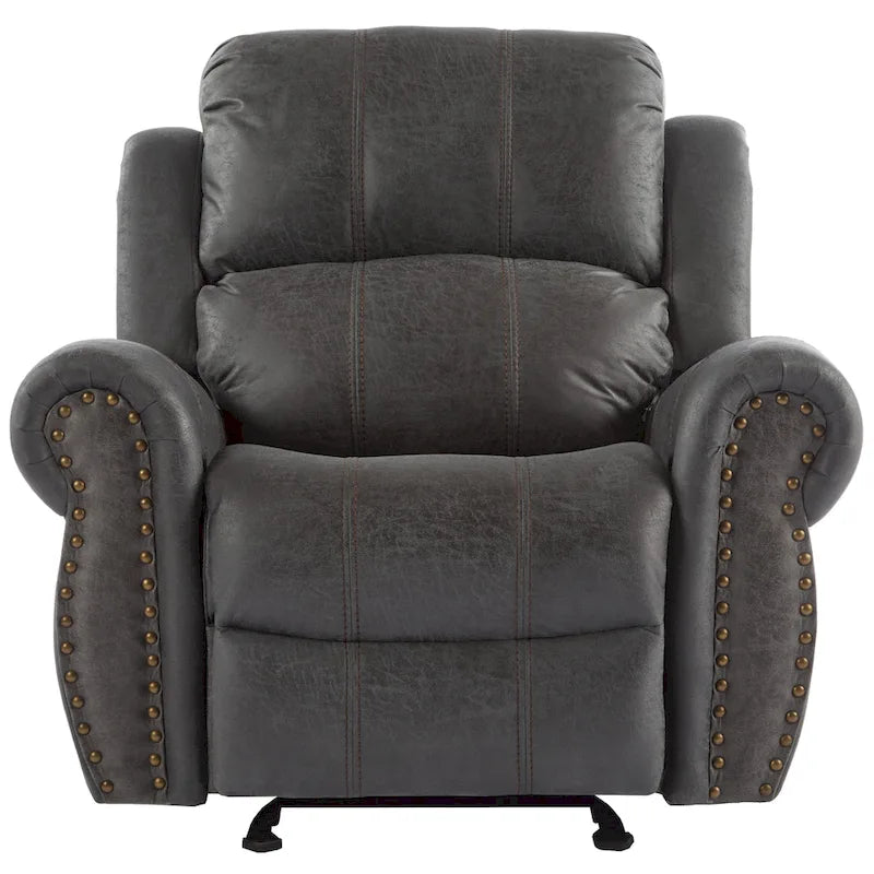 Fauteuil inclinable planeur en cuir reconstitué Charlie par Christopher Knight Home