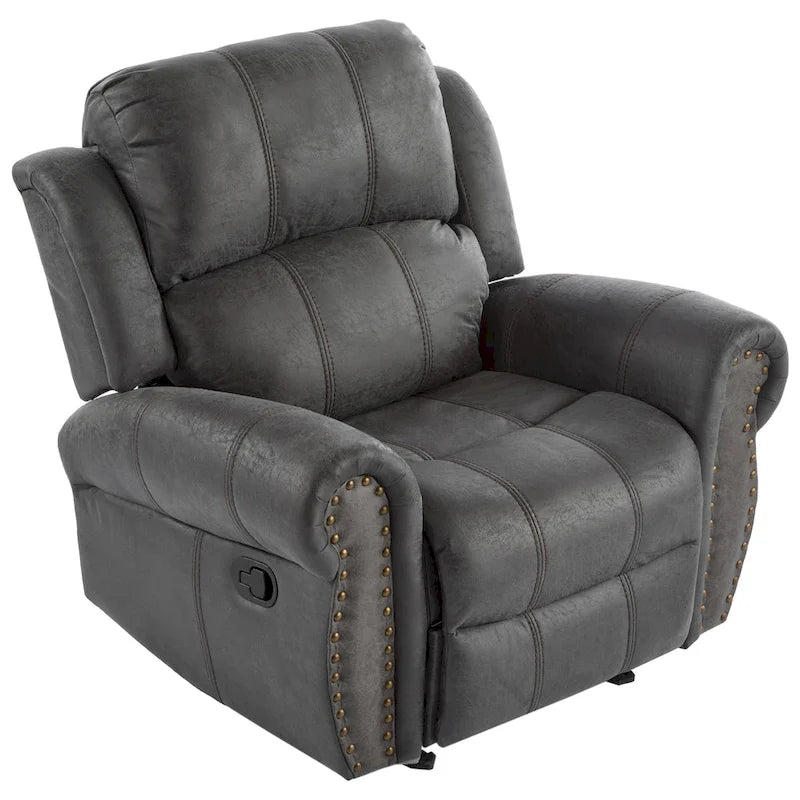 Fauteuil inclinable planeur en cuir reconstitué Charlie par Christopher Knight Home