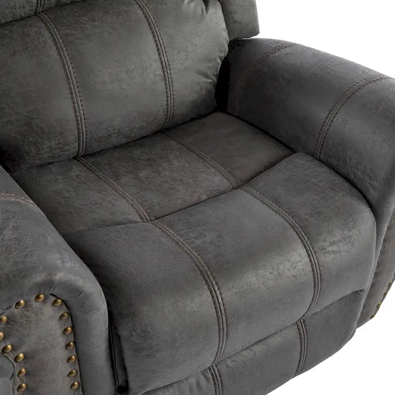 Fauteuil inclinable planeur en cuir reconstitué Charlie par Christopher Knight Home