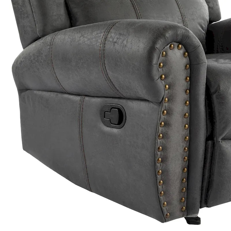 Fauteuil inclinable planeur en cuir reconstitué Charlie par Christopher Knight Home