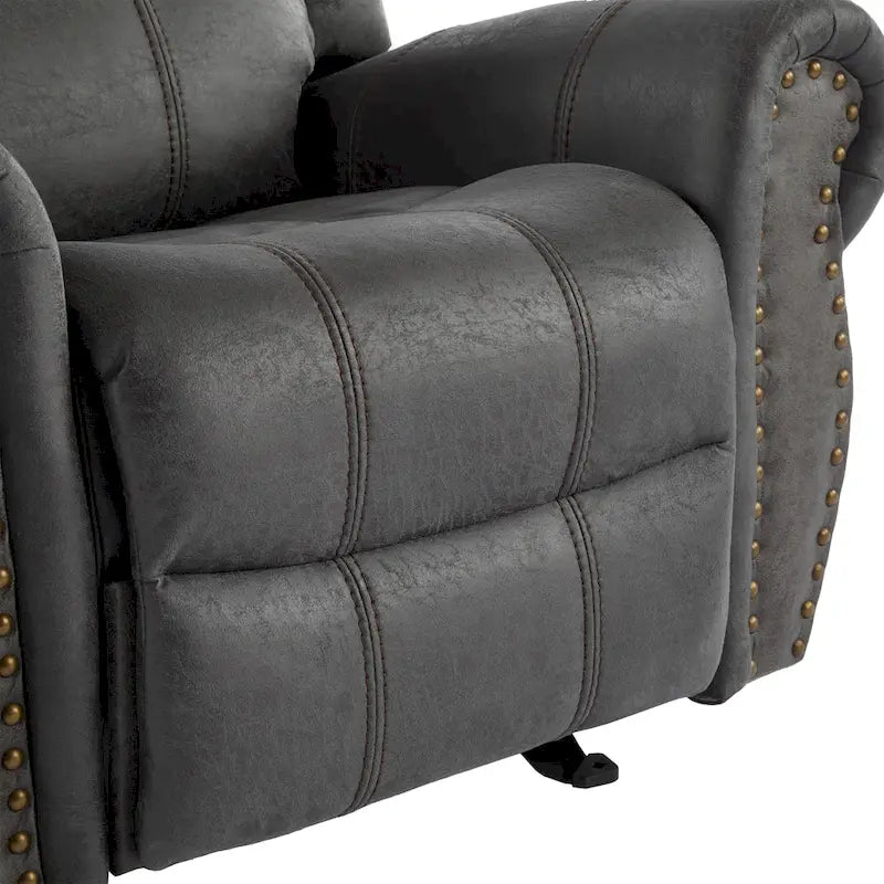 Fauteuil inclinable planeur en cuir reconstitué Charlie par Christopher Knight Home