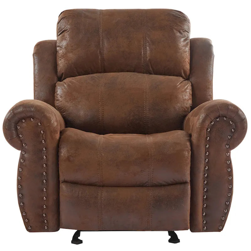 Fauteuil inclinable planeur en cuir reconstitué Charlie par Christopher Knight Home