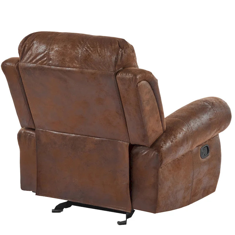 Fauteuil inclinable planeur en cuir reconstitué Charlie par Christopher Knight Home