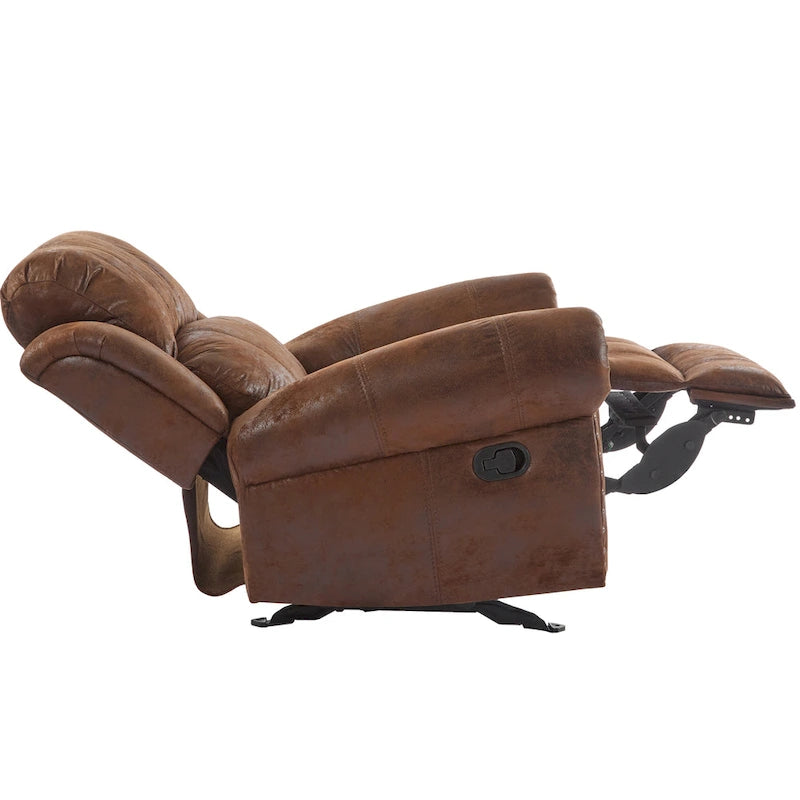 Fauteuil inclinable planeur en cuir reconstitué Charlie par Christopher Knight Home