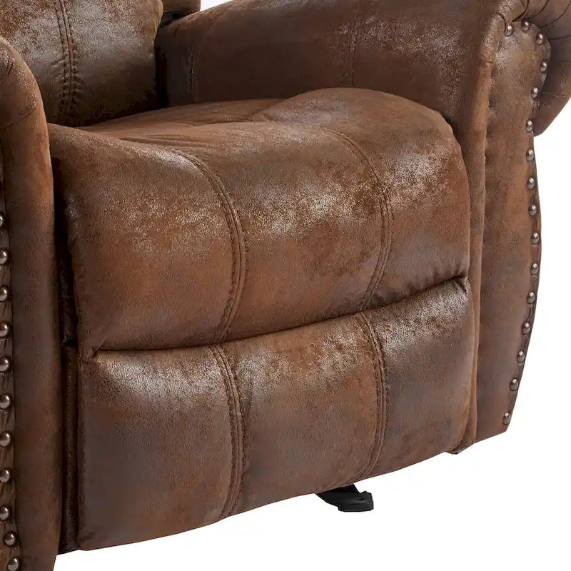 Fauteuil inclinable planeur en cuir reconstitué Charlie par Christopher Knight Home