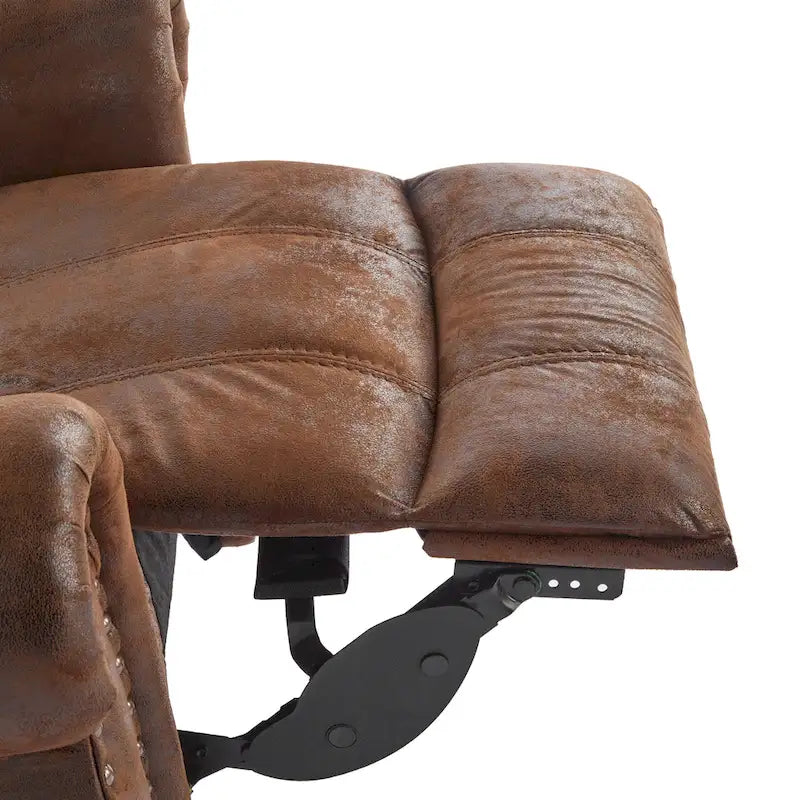 Fauteuil inclinable planeur en cuir reconstitué Charlie par Christopher Knight Home