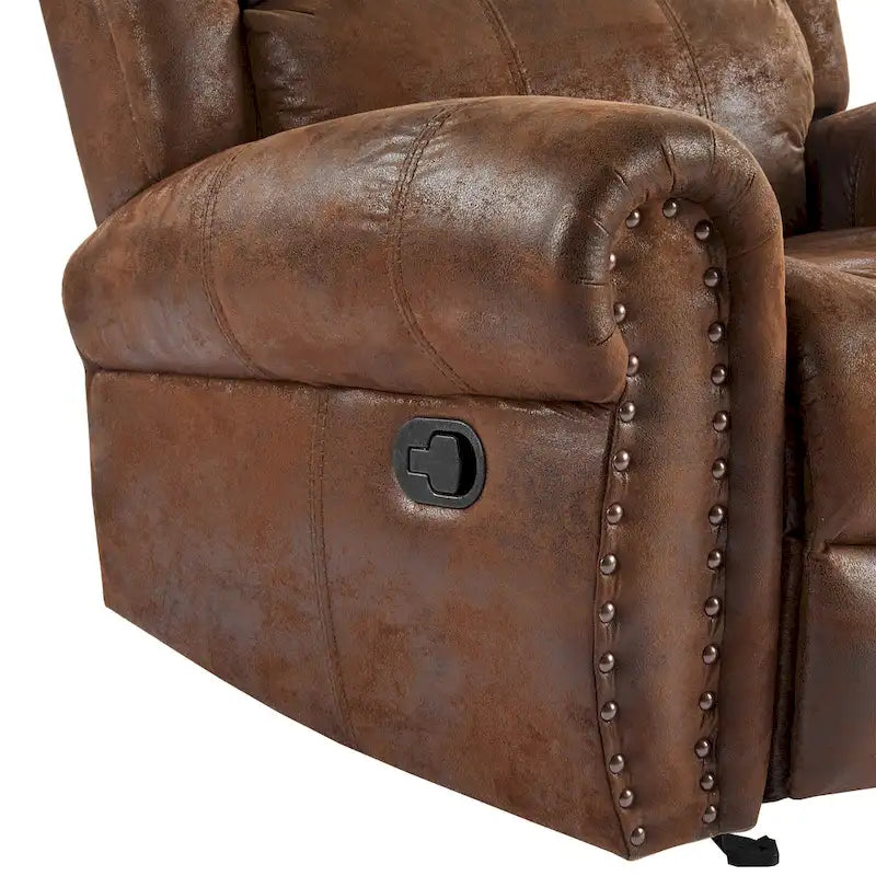 Fauteuil inclinable planeur en cuir reconstitué Charlie par Christopher Knight Home