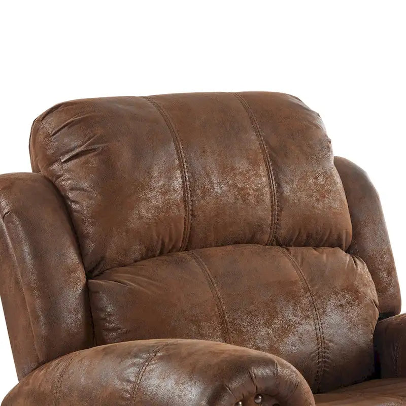 Fauteuil inclinable planeur en cuir reconstitué Charlie par Christopher Knight Home