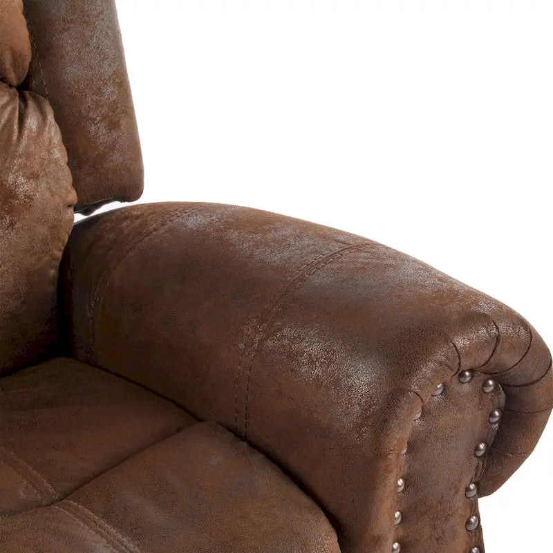 Fauteuil inclinable planeur en cuir reconstitué Charlie par Christopher Knight Home