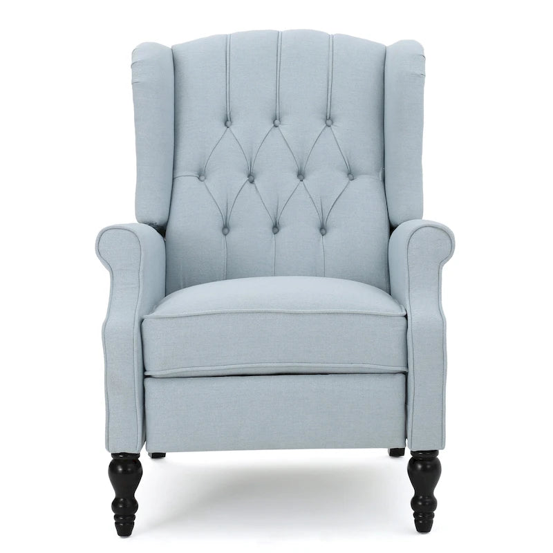 Fauteuil club inclinable Walter en tissu capitonné avec oreilles de Christopher Knight Home