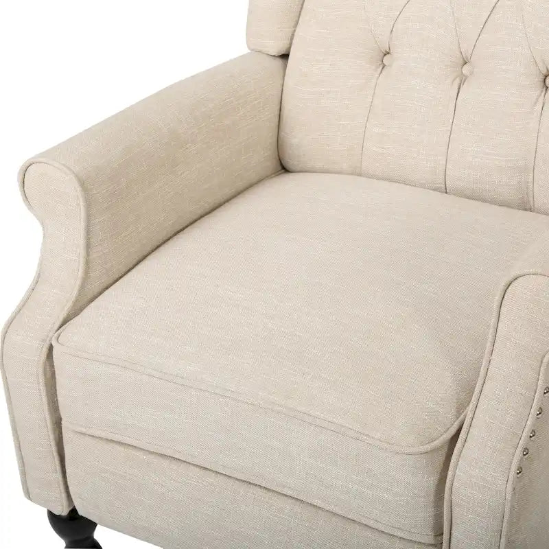 Fauteuil club inclinable Walter en tissu capitonné avec oreilles de Christopher Knight Home