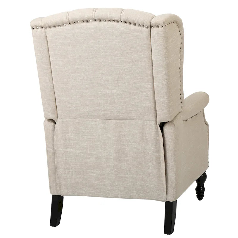 Fauteuil club inclinable Walter en tissu capitonné avec oreilles de Christopher Knight Home