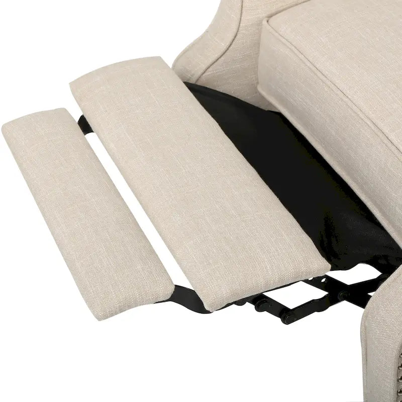 Fauteuil club inclinable Walter en tissu capitonné avec oreilles de Christopher Knight Home