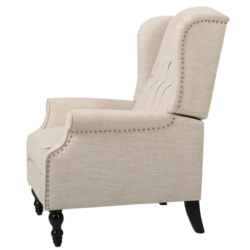 Fauteuil club inclinable Walter en tissu capitonné avec oreilles de Christopher Knight Home