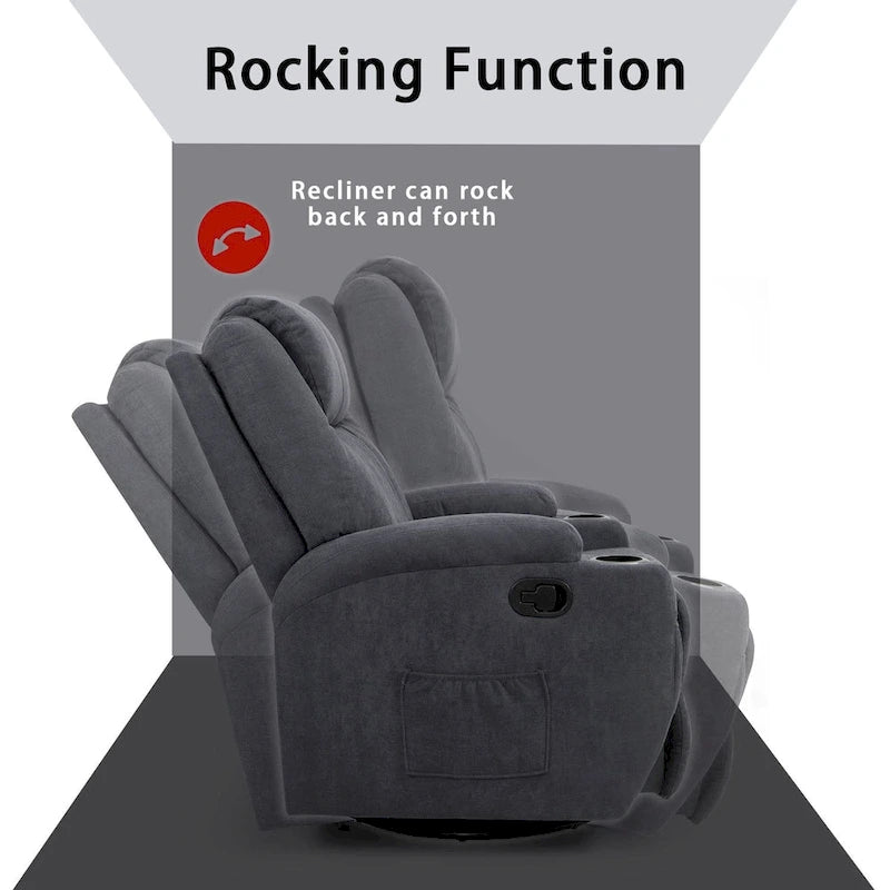 Fauteuil Inclinable de Massage Homall, Tissu, Pivotant, pour Salon