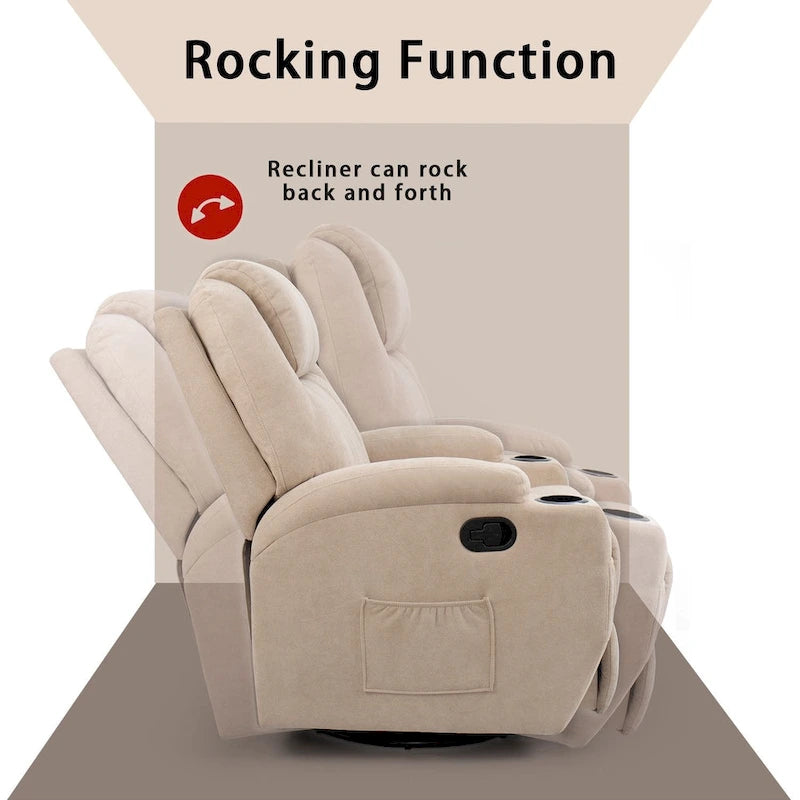 Fauteuil Inclinable de Massage Homall, Tissu, Pivotant, pour Salon