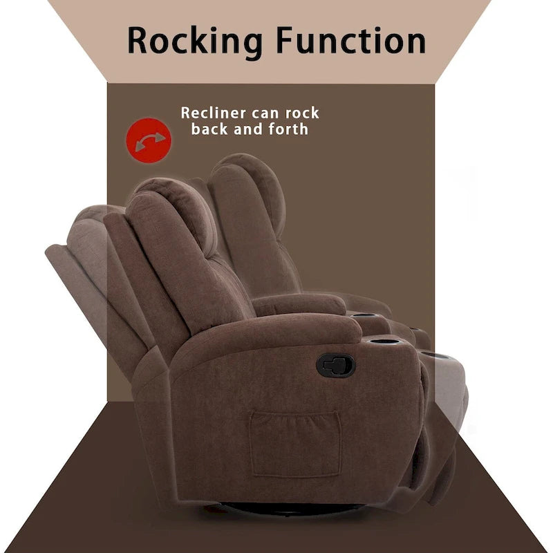 Fauteuil Inclinable de Massage Homall, Tissu, Pivotant, pour Salon