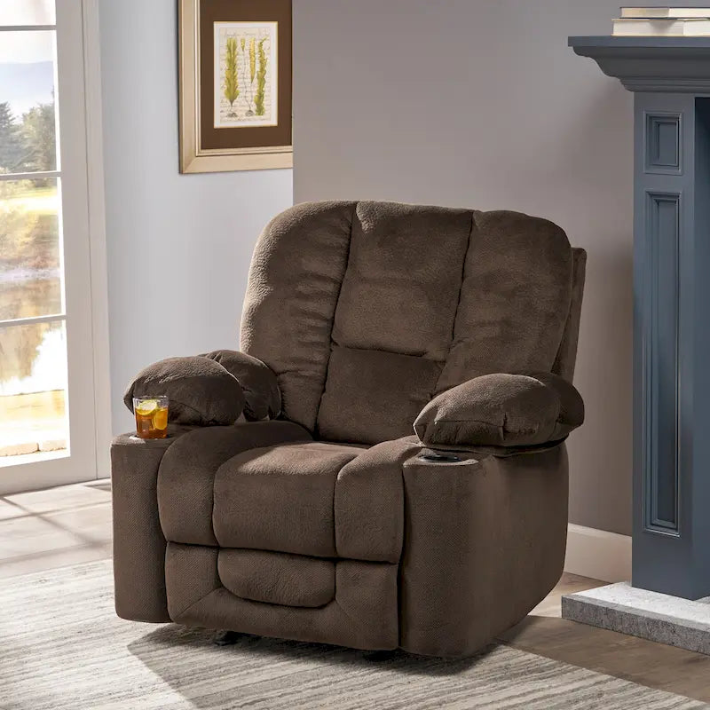 Christopher Knight Home Gannon Fauteuil club inclinable et pivotant en tissu