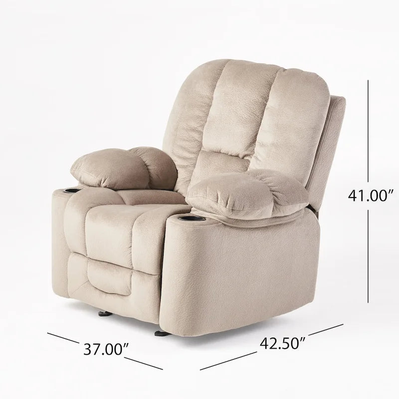 Christopher Knight Home Gannon Fauteuil club inclinable et pivotant en tissu