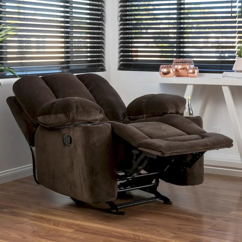 Christopher Knight Home Gannon Fauteuil club inclinable et pivotant en tissu