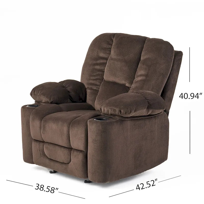 Christopher Knight Home Gannon Fauteuil club inclinable et pivotant en tissu