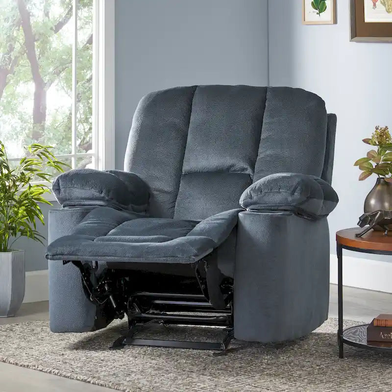 Christopher Knight Home Gannon Fauteuil club inclinable et pivotant en tissu
