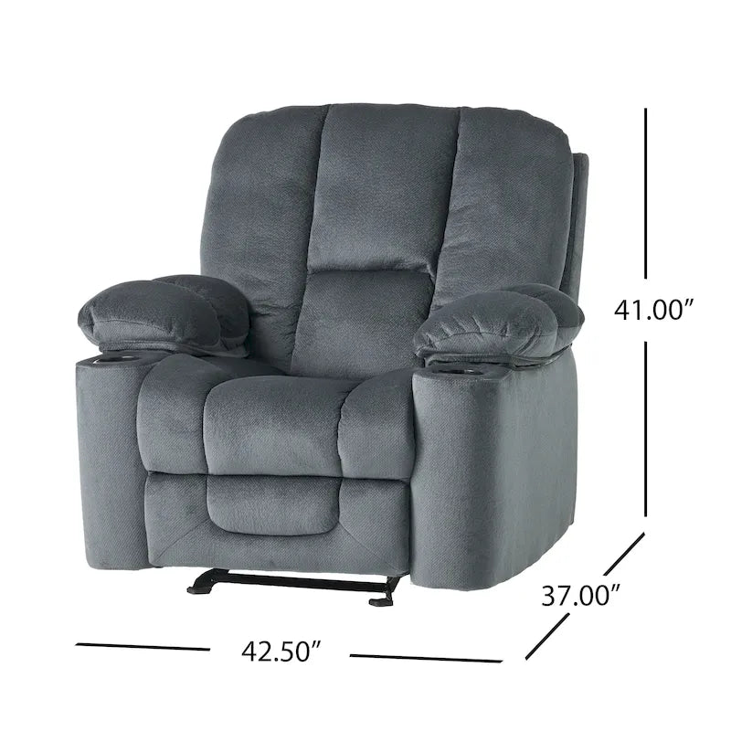 Christopher Knight Home Gannon Fauteuil club inclinable et pivotant en tissu