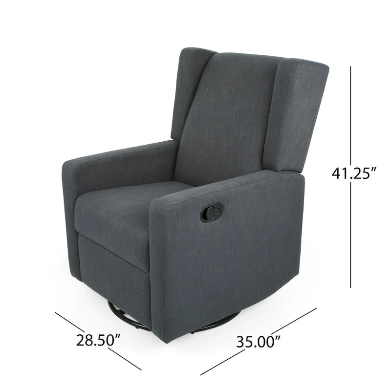 Fauteuil inclinable pivotant contemporain Hounker de Christopher Knight Home
