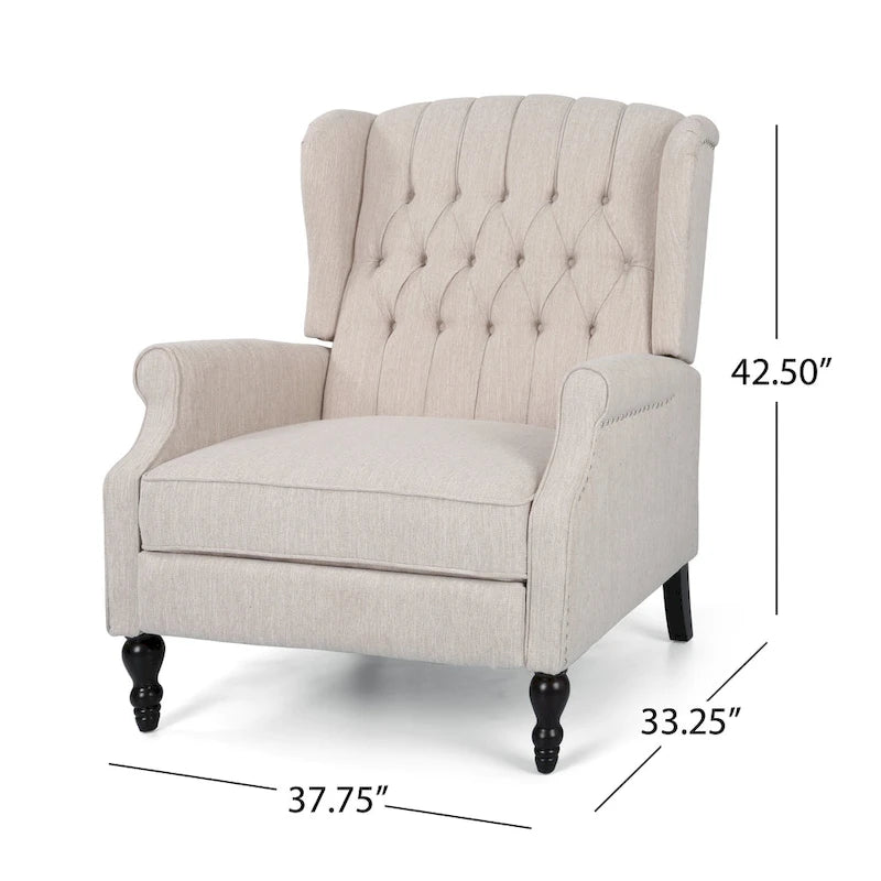 Fauteuil inclinable surdimensionné en tissu touffeté Apaloosa par Christopher Knight Home