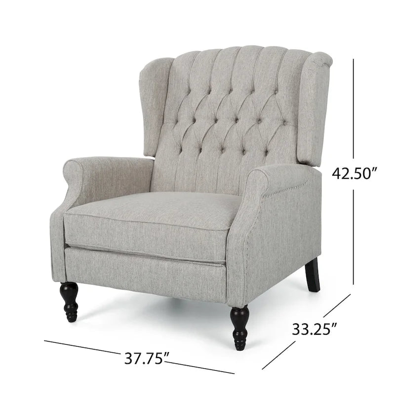 Fauteuil inclinable surdimensionné en tissu touffeté Apaloosa par Christopher Knight Home