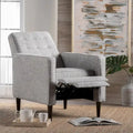 Fauteuil inclinable en tissu capitonné Mervynn Mid-Century Modern de Christopher Knight Home