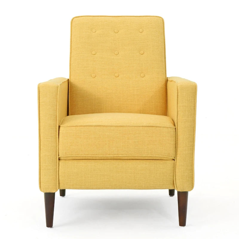 Fauteuil inclinable en tissu capitonné Mervynn Mid-Century Modern de Christopher Knight Home