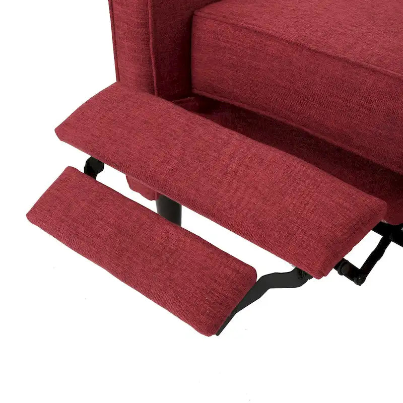 Fauteuil inclinable en tissu capitonné Mervynn Mid-Century Modern de Christopher Knight Home