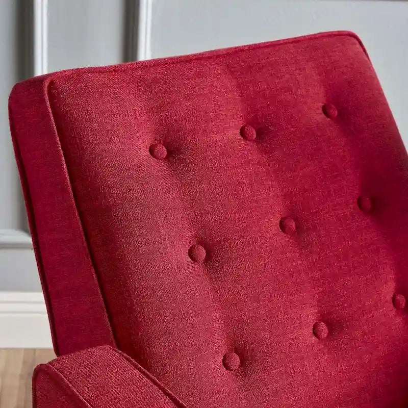 Fauteuil inclinable en tissu capitonné Mervynn Mid-Century Modern de Christopher Knight Home
