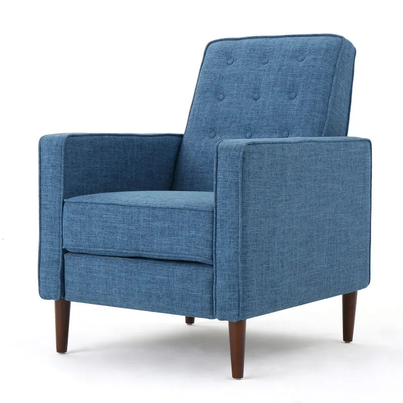 Fauteuil inclinable en tissu capitonné Mervynn Mid-Century Modern de Christopher Knight Home