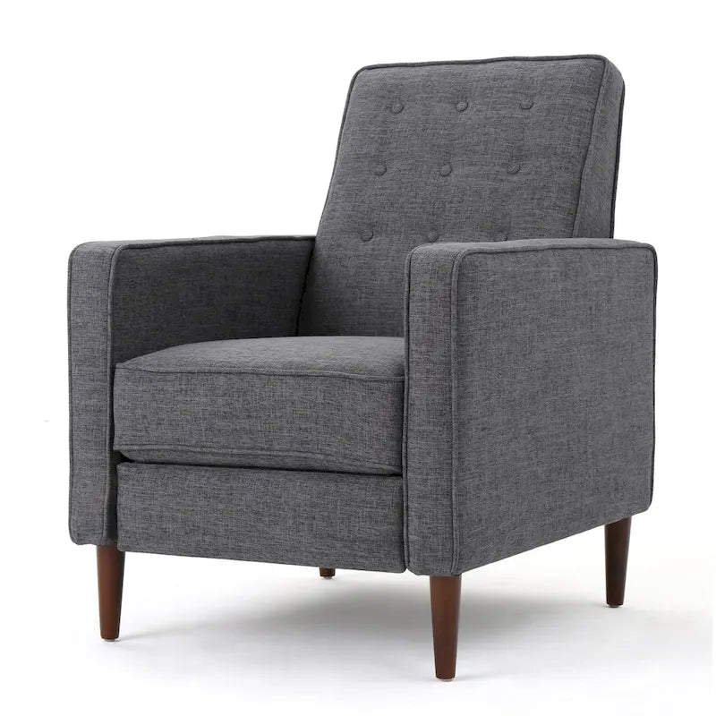 Fauteuil inclinable en tissu capitonné Mervynn Mid-Century Modern de Christopher Knight Home